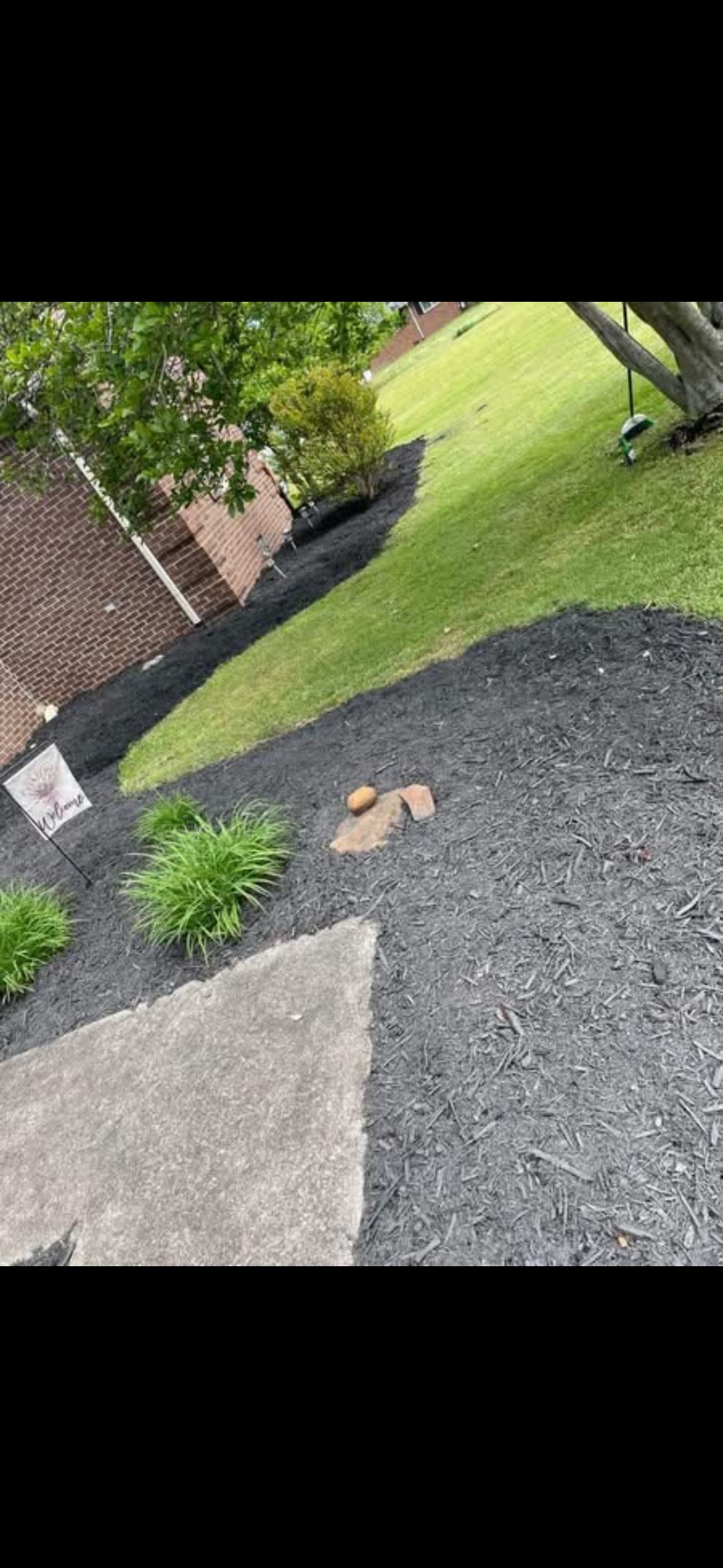 Old Gravel Out, Fresh Mulch In - What a Difference
