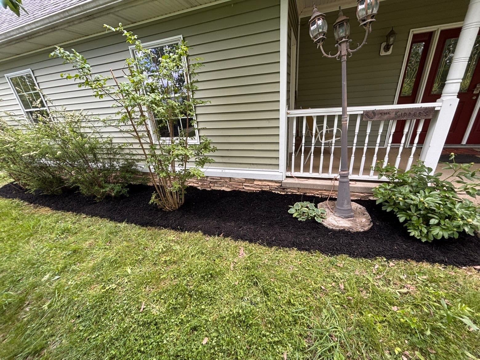 Fresh Mulch and Rebuilt Flower Beds Make a Big Difference